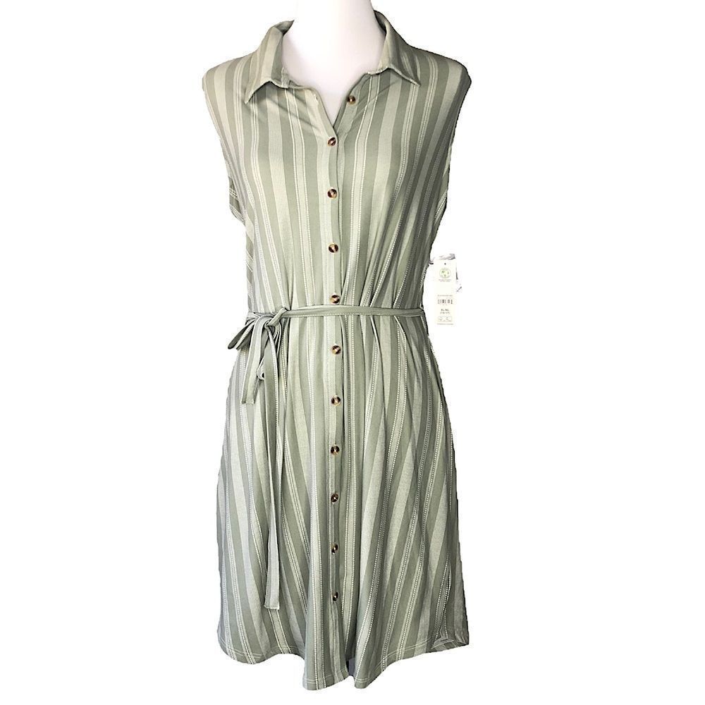 NWT No Boundaries 90s Collar Striped Lace Dress sz XL